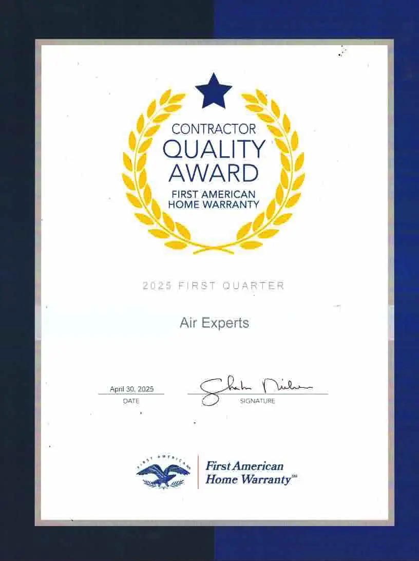 First American Home Warranty, Quality Contractor Award, 2025 First Quarter